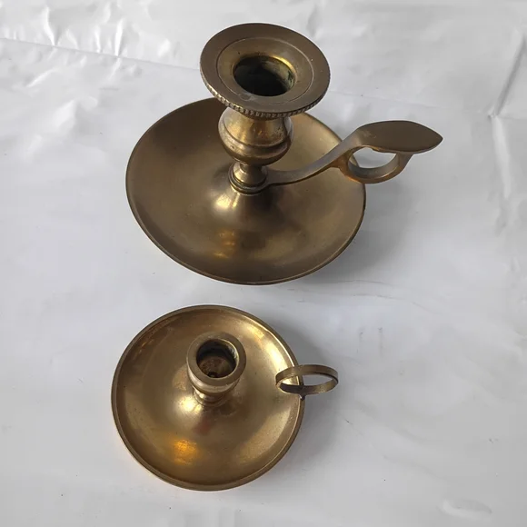 Vintage Brass Candle Holders - Picture 1 of 8